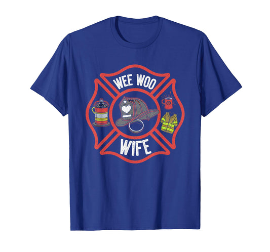 Firefighter Wife Tshirt Uniform Fireman Fire Department T-Shirt