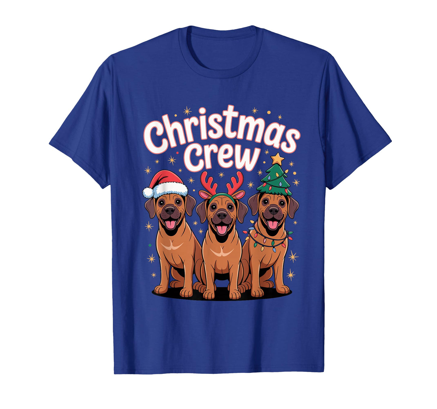 Christmas Crew Xmas Dog Funny Christmas Rhodesian Ridgeback T-Shirt