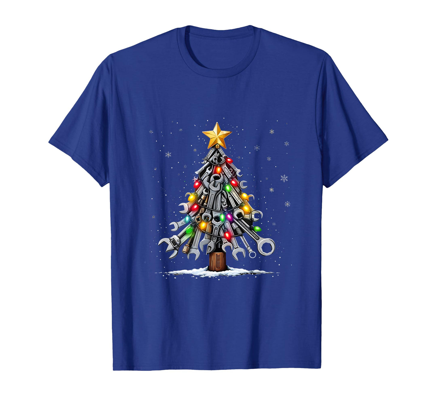 Car Mechanic Christmas Tree Wrench Tools Men Xmas Holiday T-Shirt