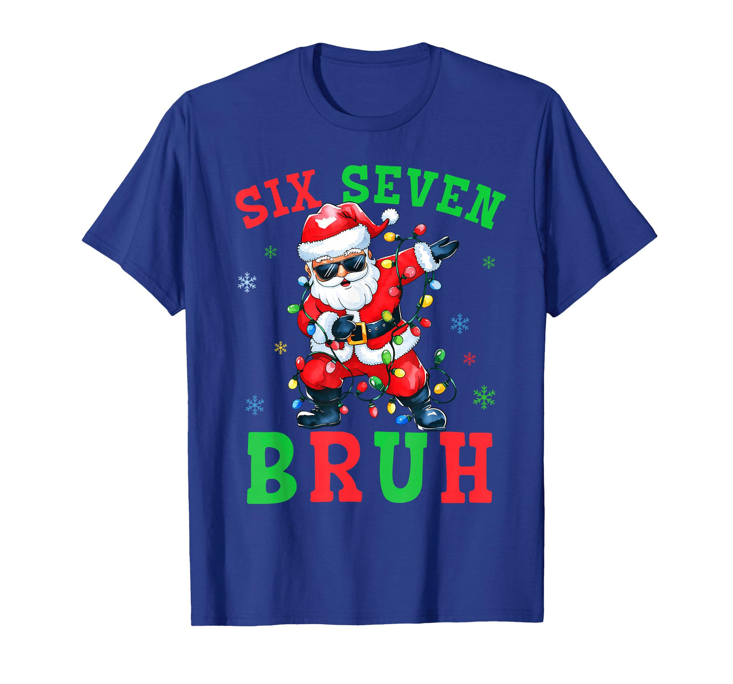 67 Christmas Six Seven Bruh Meme Santa Dabbing Christmas 6 7 T-Shirt