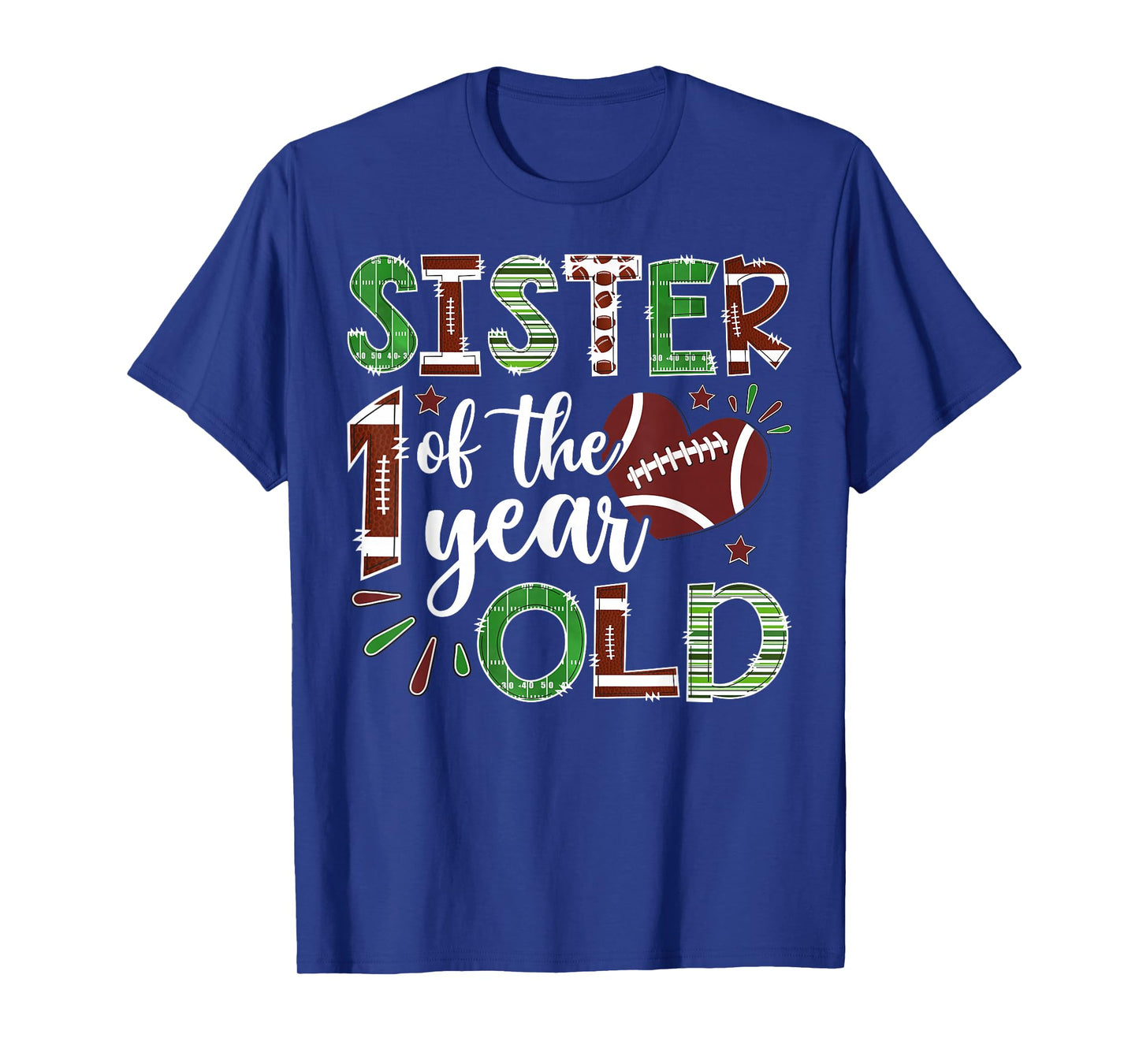 Sister of The 1 Year Old Football First Birthday Boy T-Shirt