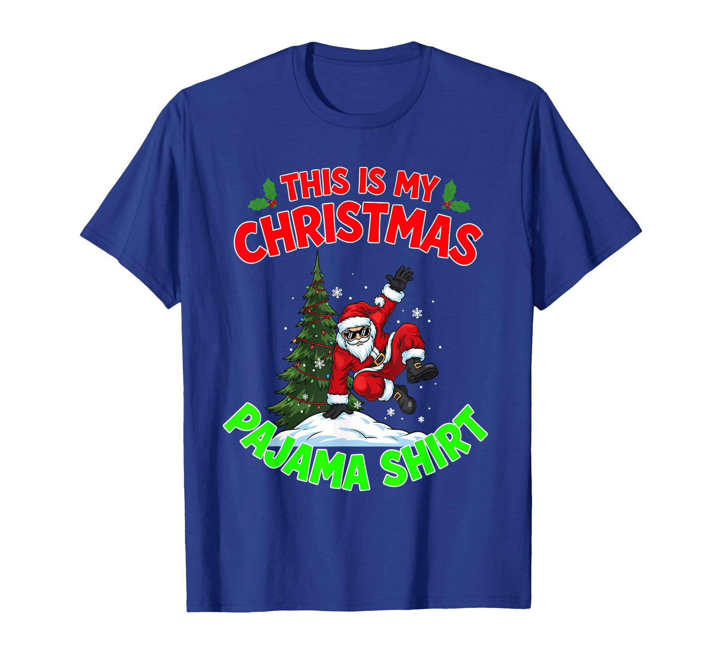 This is My Christmas Pajama Santa Claus Playing Parkour T-Shirt