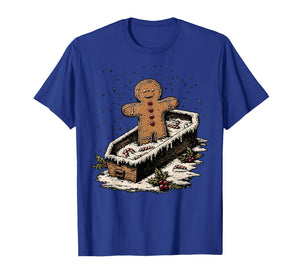 Creepy Gingerbread Goth Winter Humor Gothic Christmas Snowy T-Shirt