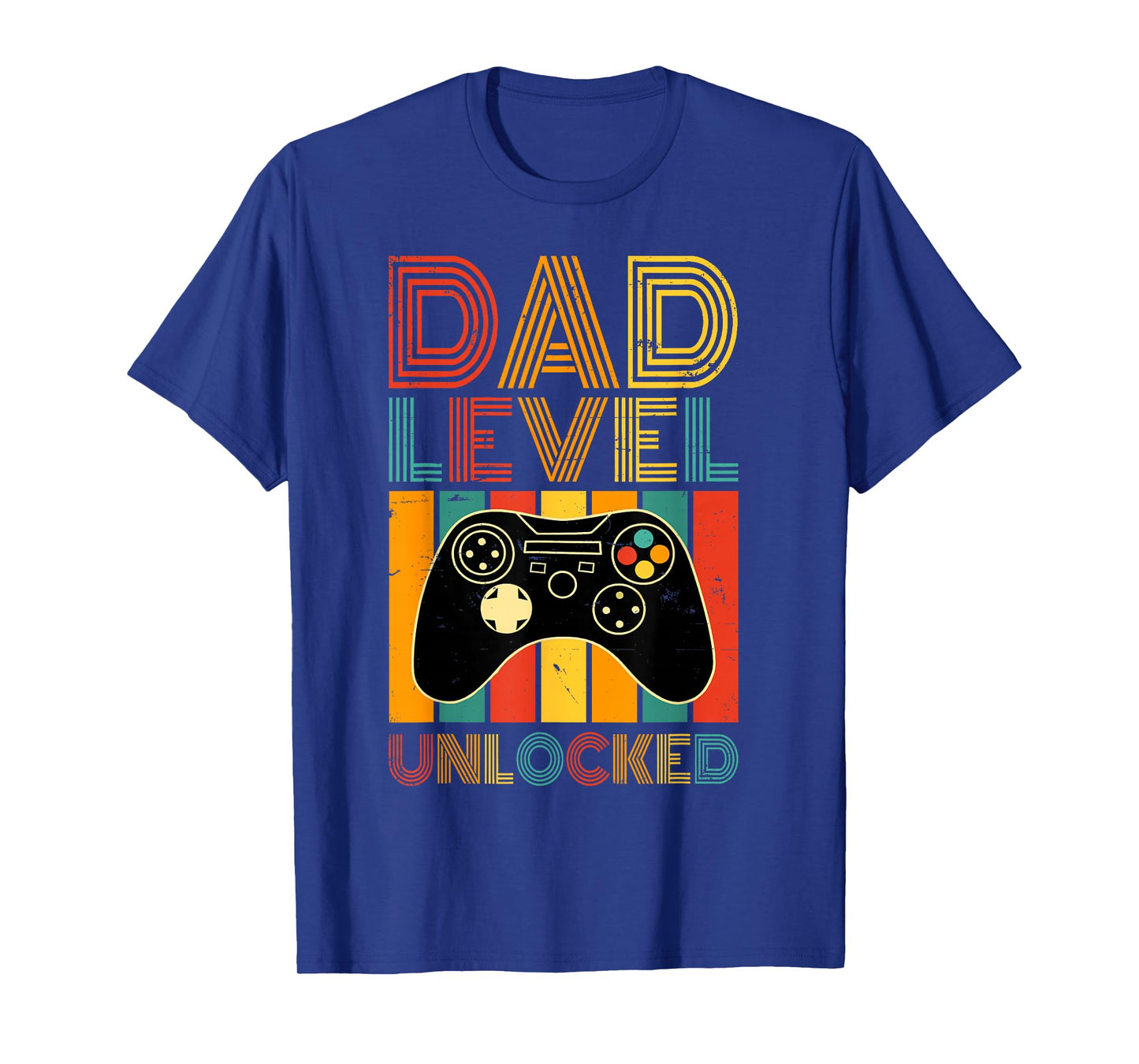 Funny New Dad Level Unlocked Gaming Gamer Daddy Papa Mens T-Shirt
