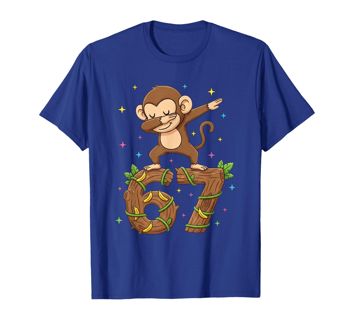 Dabbing Monkey 67 Funny Six Seven Gen Z Slang Meme Cute T-Shirt