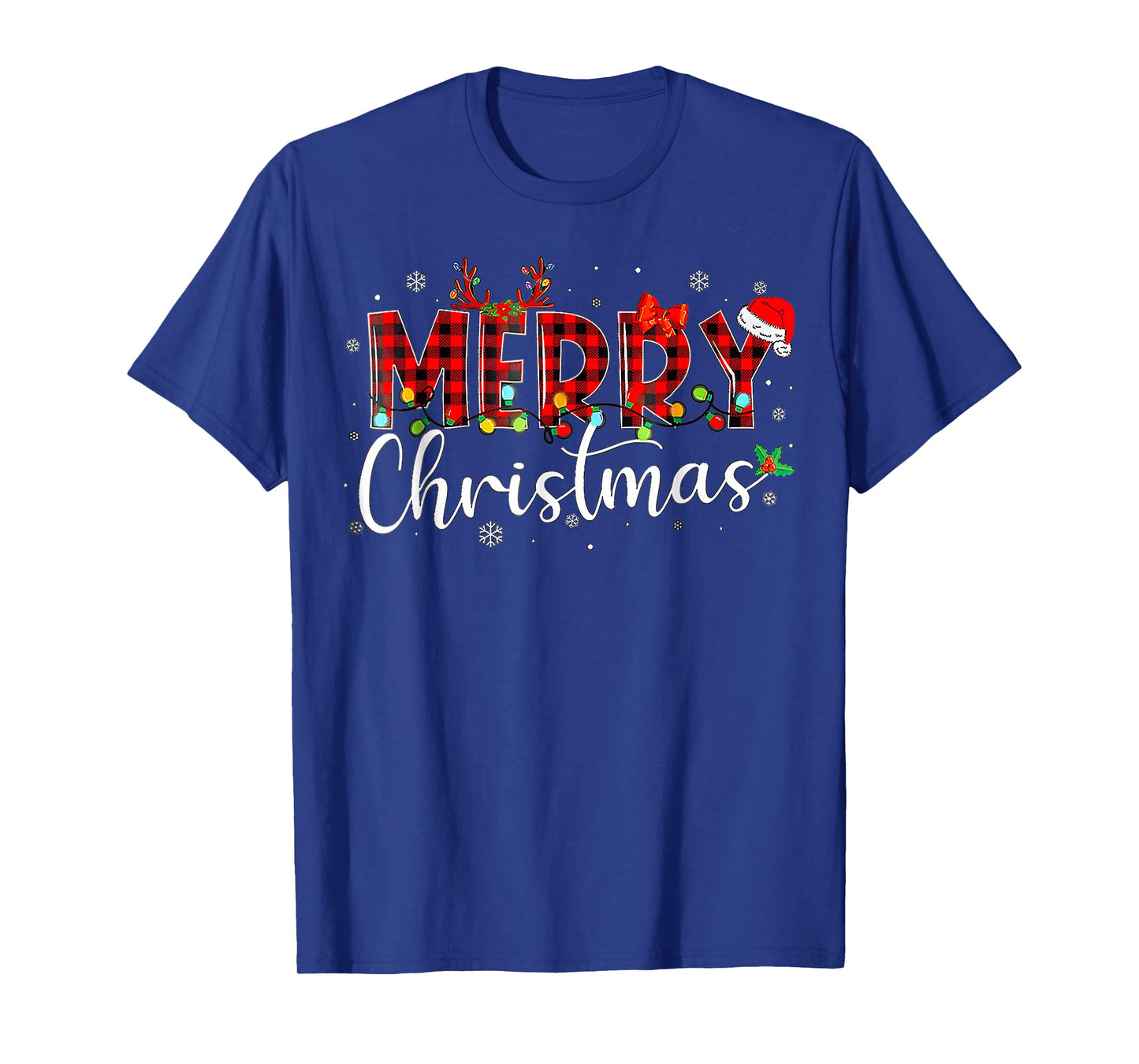 Merry Christmas Buffalo Plaid T-Shirt