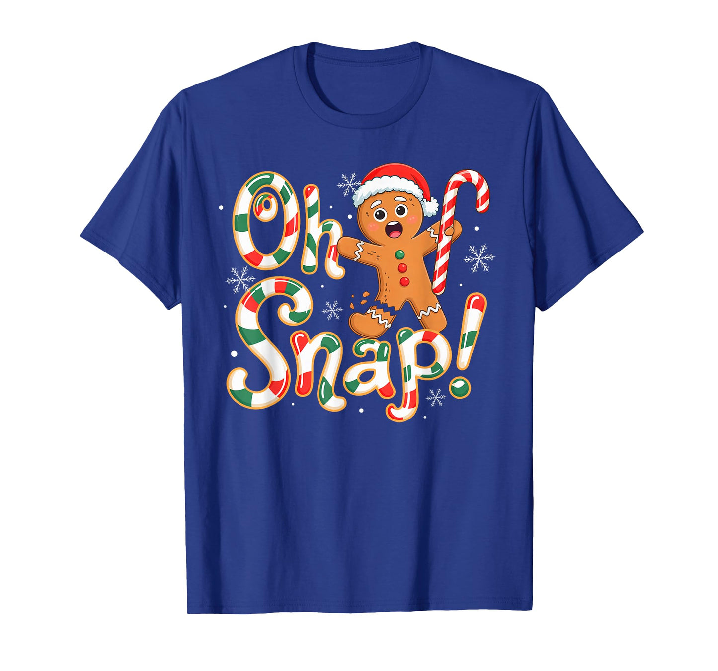 Oh Snap Gingerbread Man for Women Boys Girls Kids Christmas T-Shirt