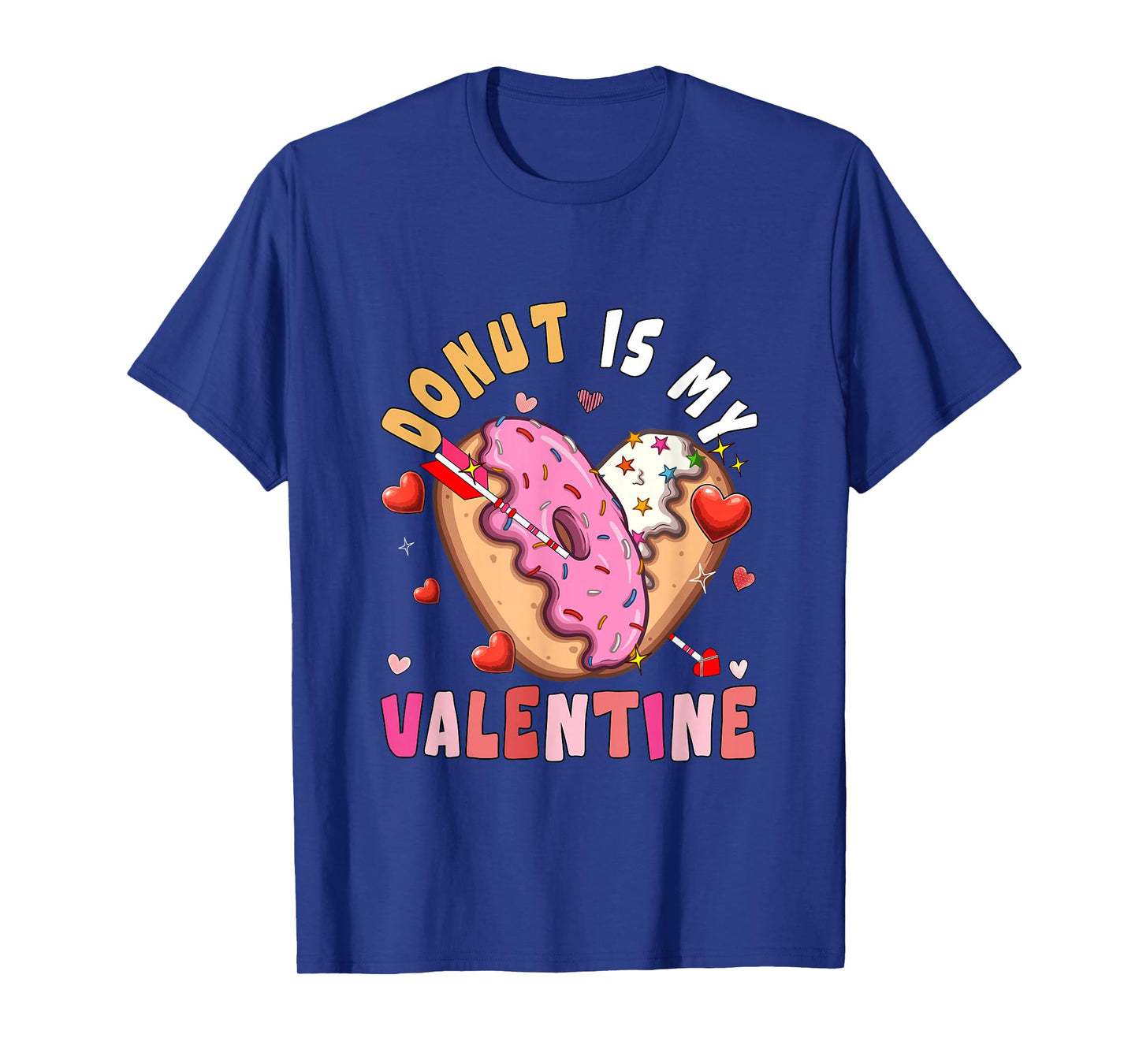 Donut is My Valentine Hearts Matching Food Lover Family Kids T-Shirt