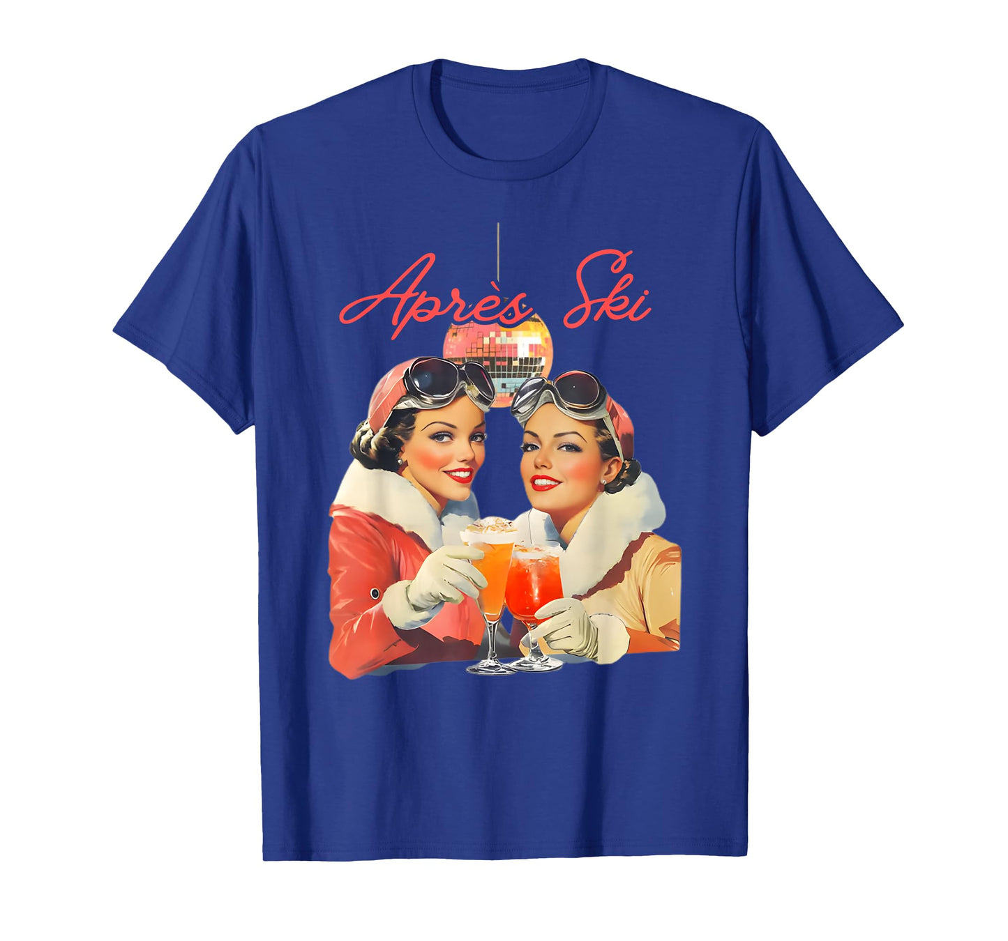 80s Apres ski Outfit Men Women Skier Freerider Skiing ski T-Shirt