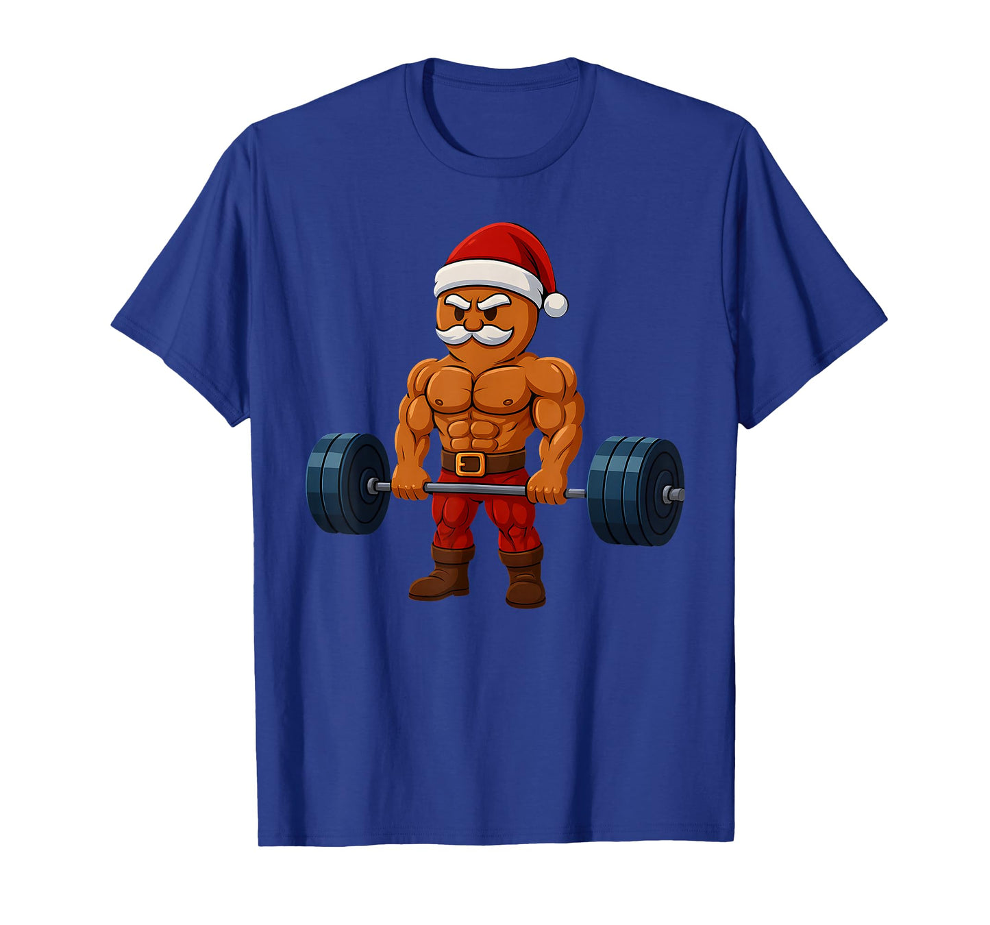 Gingerbread Weightlifting Fitness Gym Workout Christmas Tree T-Shirt