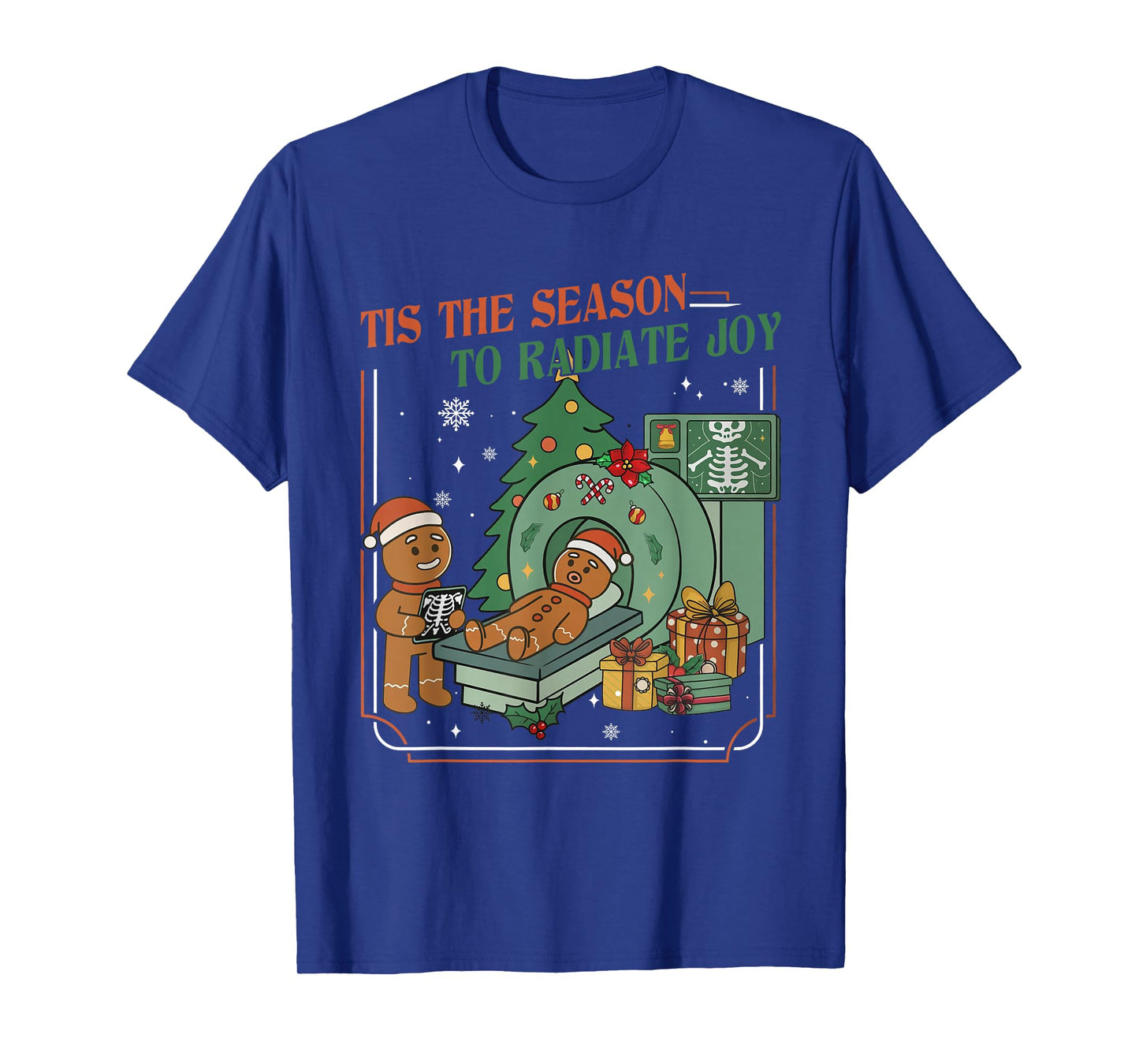 Radiology Technologist Christmas Gingerbread X-ray Holiday T-Shirt