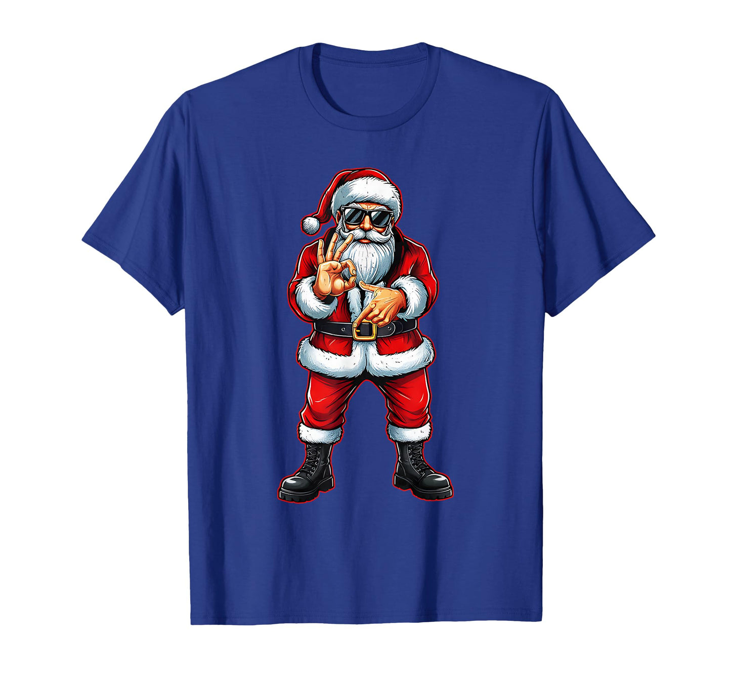 Funny Six Seven 6 7 Meme 67 Santa Christmas Men Boys Teen T-Shirt