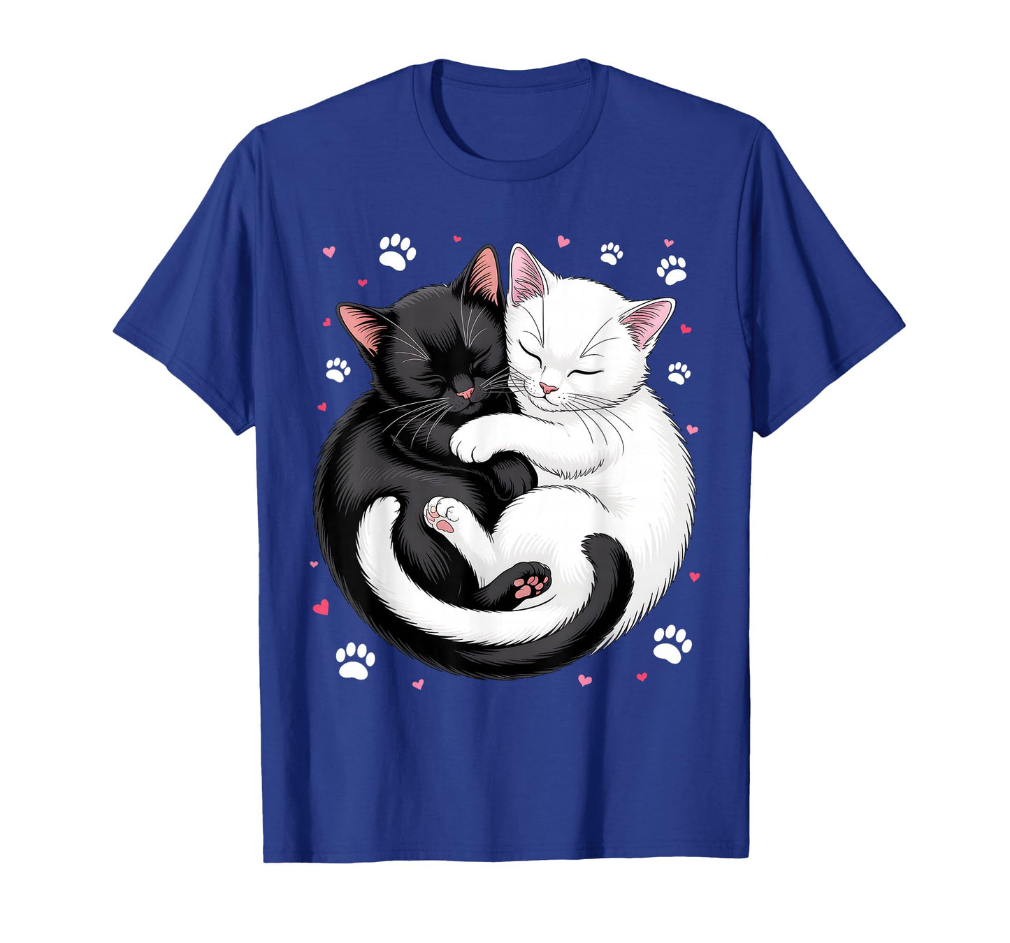 Yin and Yang Pet Cat Black White Cats T-Shirt