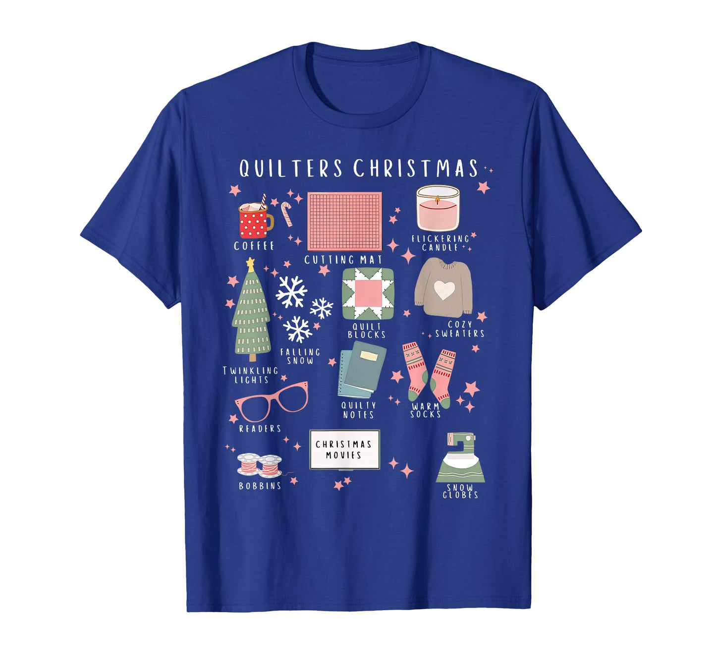 Christmas Quilter Quilting Sewing Quilt Retreat Xmas Pajama T-Shirt