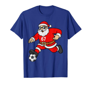 67 Soccer Santa Six Seven Meme Christmas Sport Men Boy Kid T-Shirt