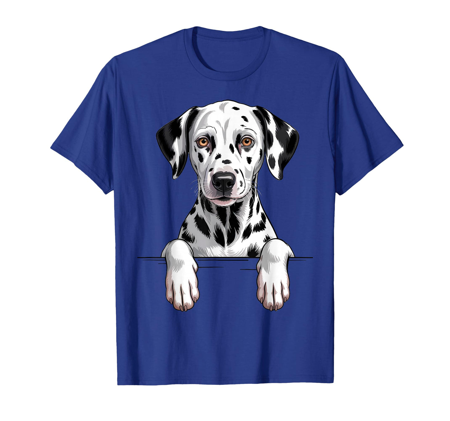 Dalmatian Funny Peeking Pocket Puppy Dog Lover T-Shirt