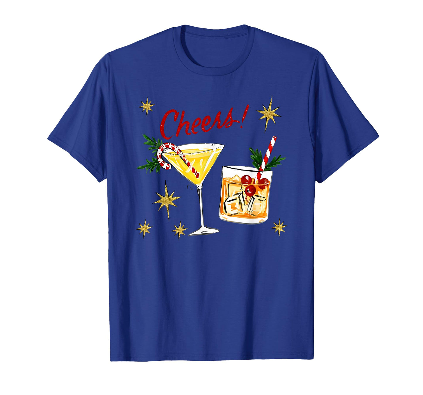 Full of Holiday Spirit Cheers Martini Christmas Drinks Women T-Shirt