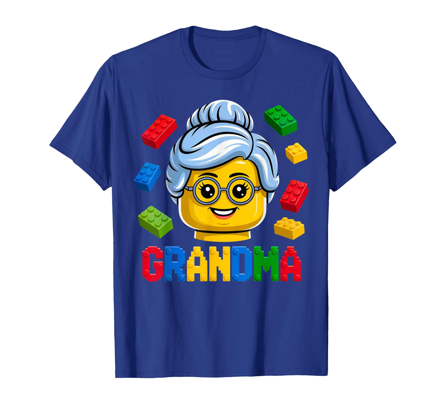 Family Grandma Master Builder Building Brick Blocks Kids T-Shirt