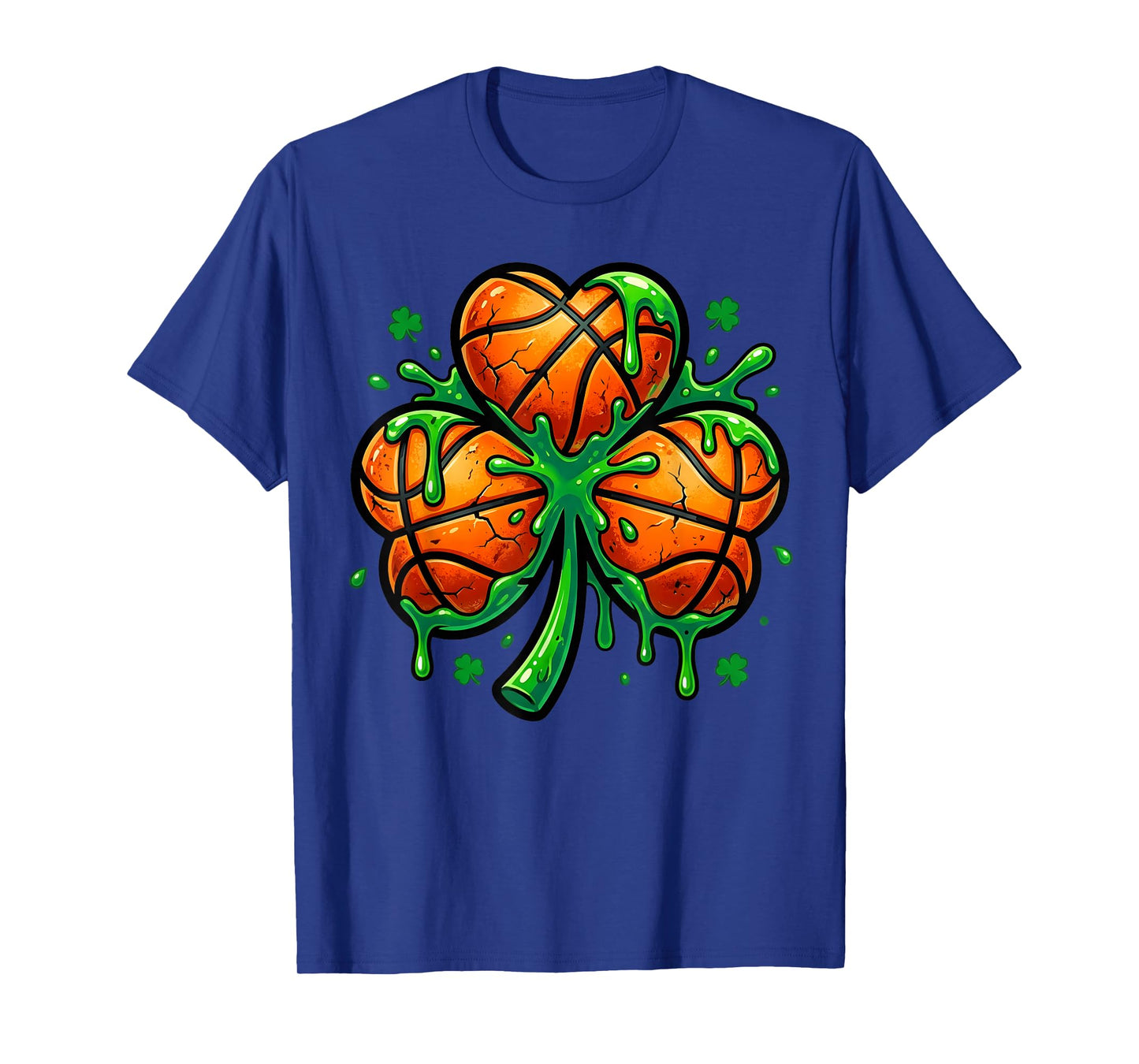 St Patricks Day Shamrock Basketball for Men and Women T-Shirt