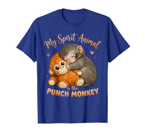 My Spirit Animal is The Punch Monkey Plush Hugging Cute T-Shirt
