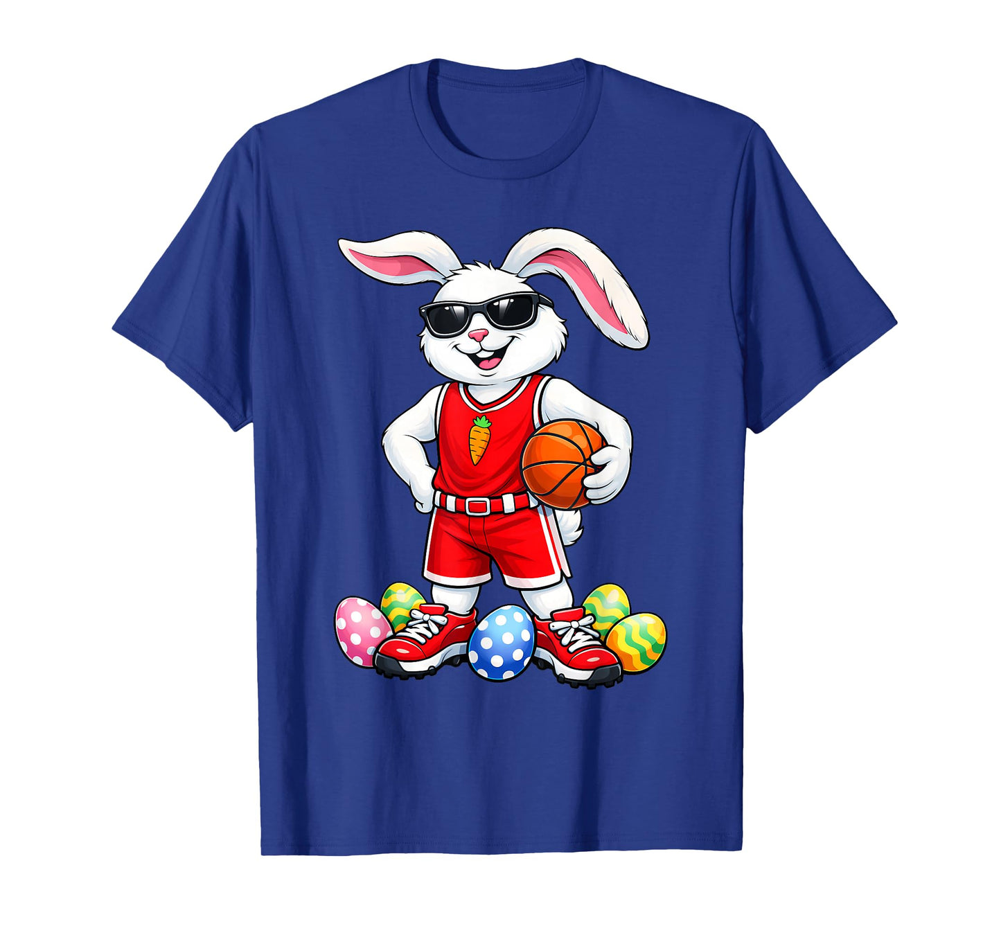 Kids Boys Easter Bunny Play Basketball Easter Kids Boys Men T-Shirt