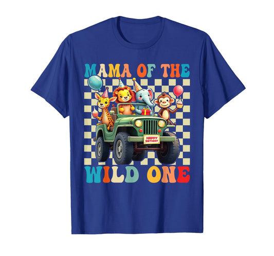Mama of The Wild One 1st Birthday Safari Jungle Animals T-Shirt