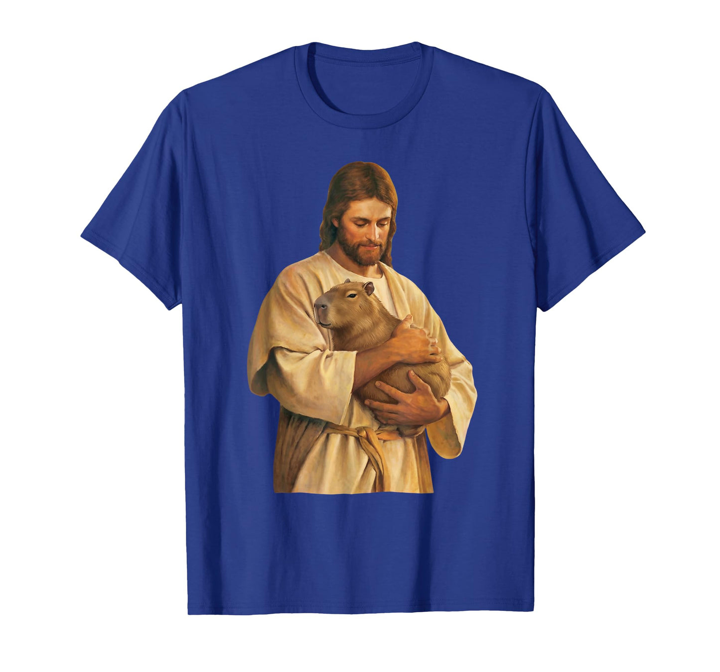 Jesus Loves Capybara Funny Jesus Holding Capybara T-Shirt