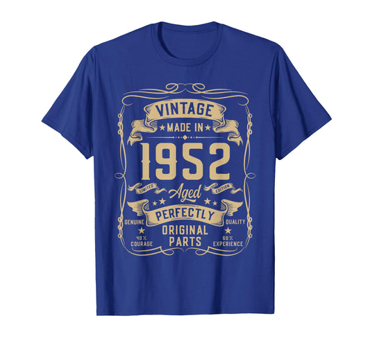 Vintage 1952 74yr 74th Birthday Gifts for Men 74 Years Old T-Shirt