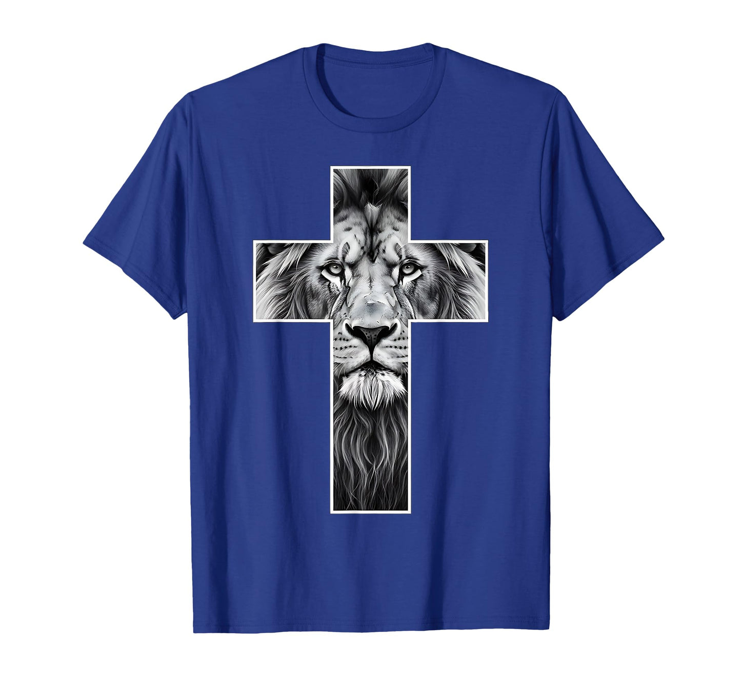 Lion of Judah Cross Christian Strength Powerful Symbol T-Shirt