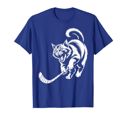 Cat Hockey Player Team Hockey Lovers Kitten Hockey T-Shirt
