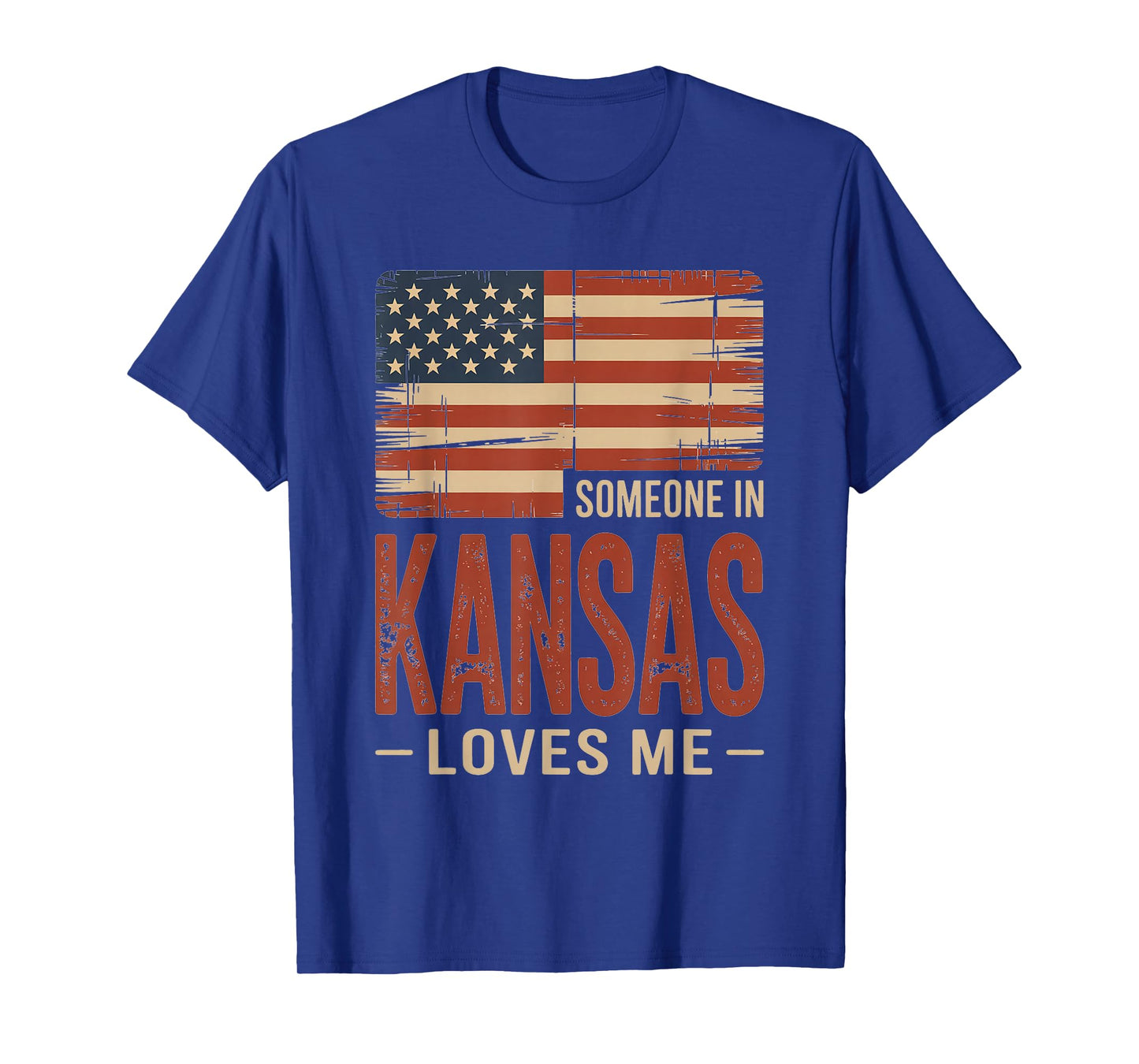 Someone in Kansas Loves Me US Flag T-Shirt
