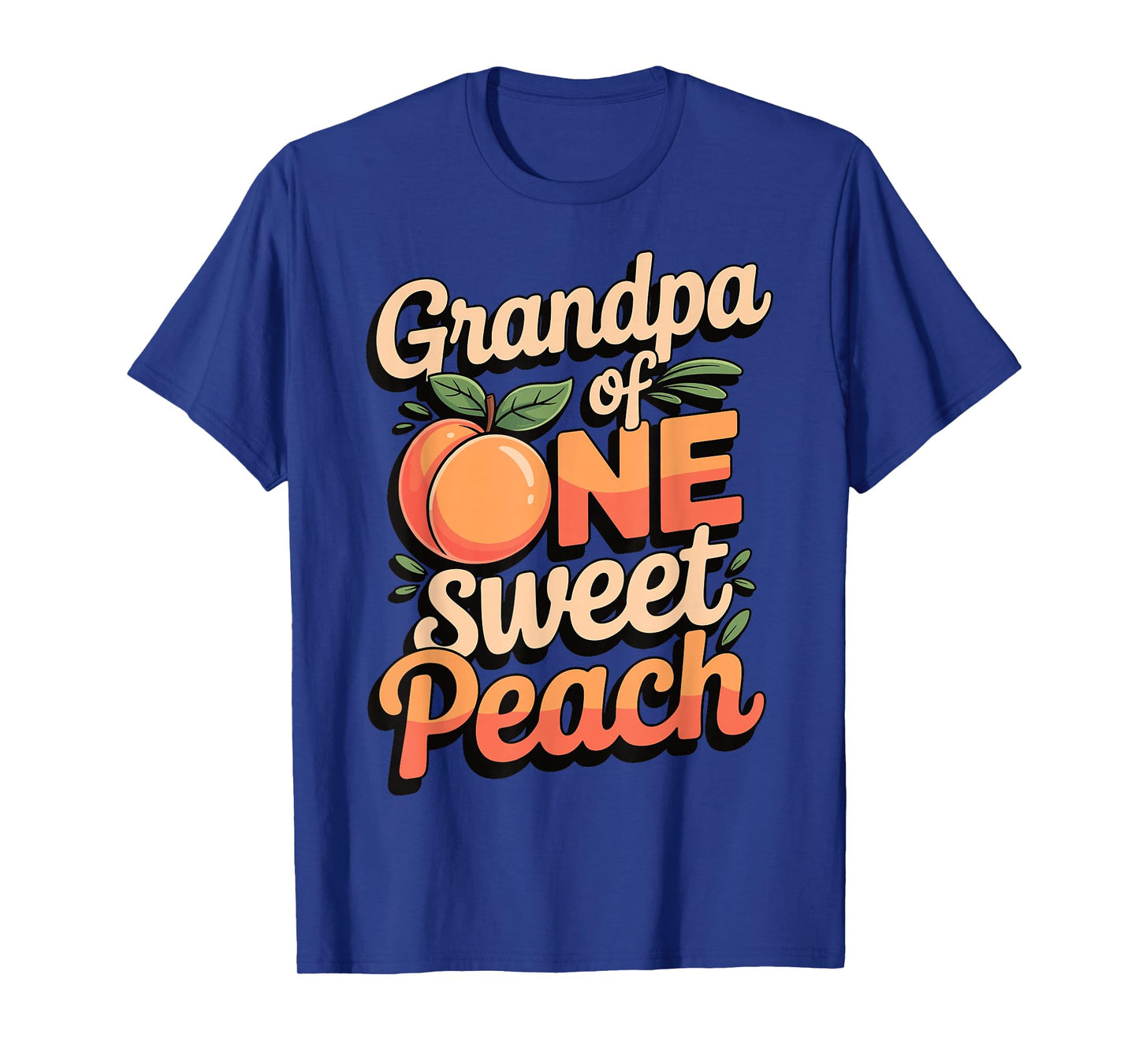 Grandpa of One Sweet Peach Family Matching T-Shirt