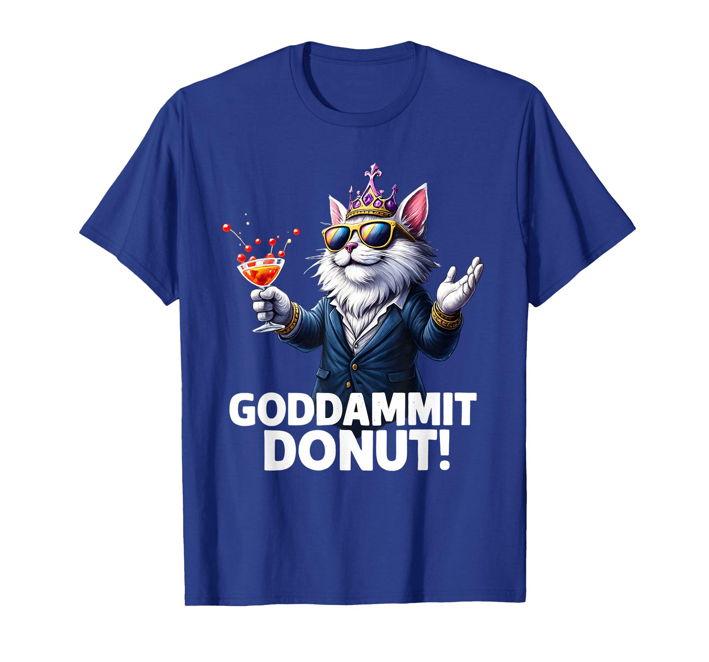 Donut Princess Cat Meme Fantasy Kawaii Funny Cartoon Style T-Shirt