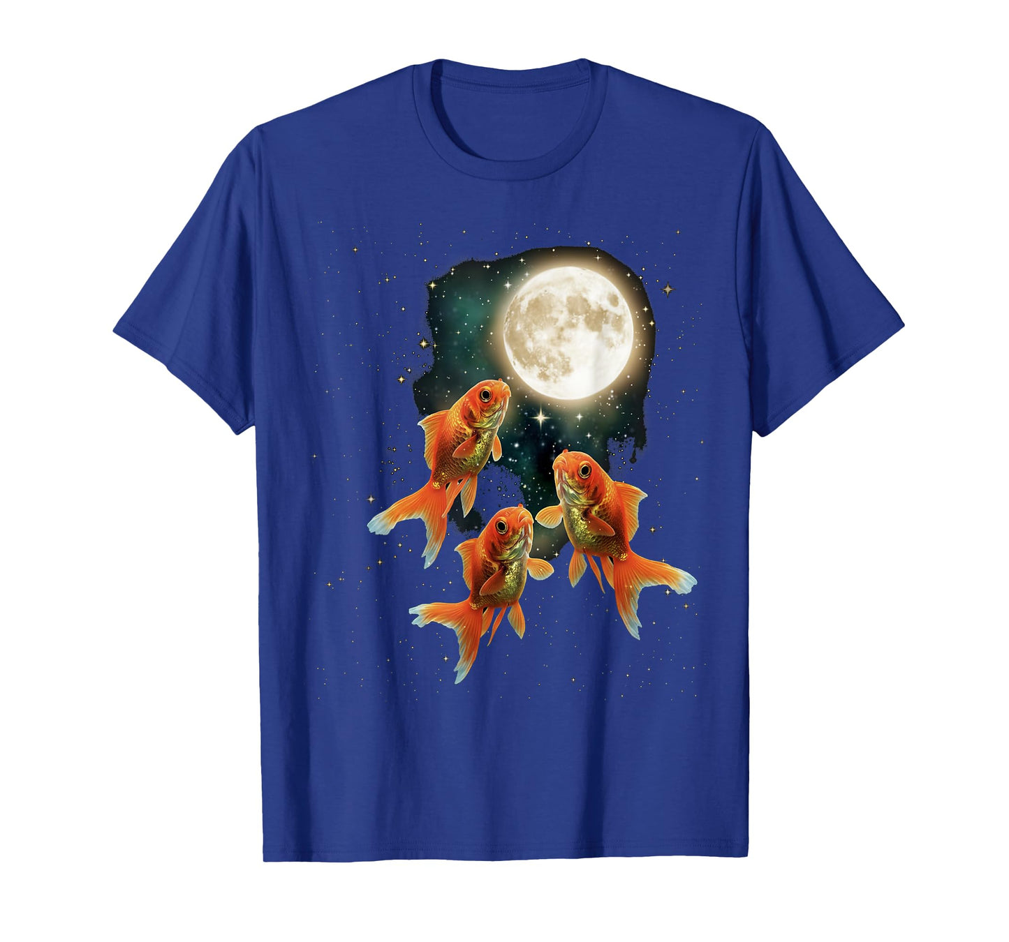 Funny Goldfish Howling at The Moon T-Shirt