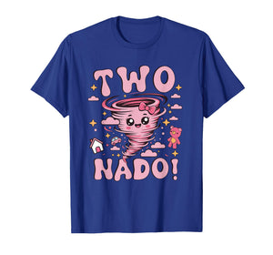 Tornado 2 Year Old Girl Birthday Two Nado 2nd Bday Kids T-Shirt