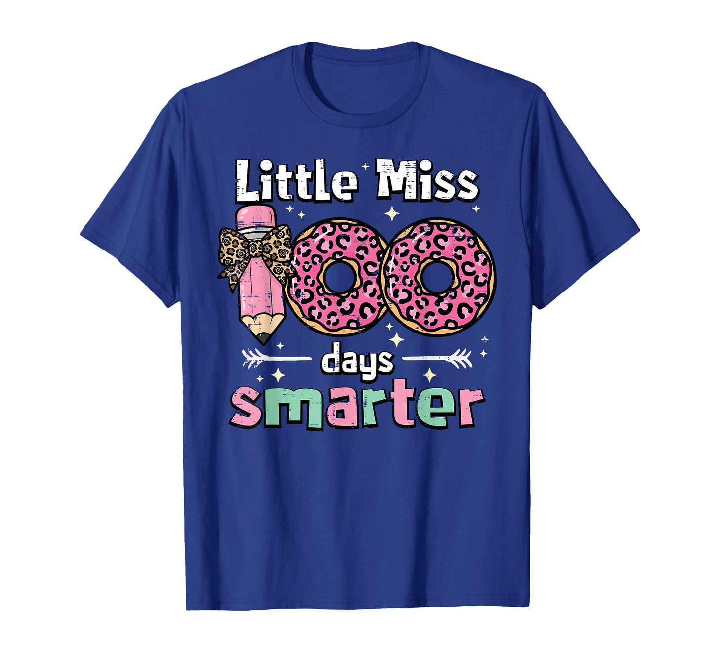 Little Miss 100 Days Smarter 100th Day of School Girls Kids T-Shirt
