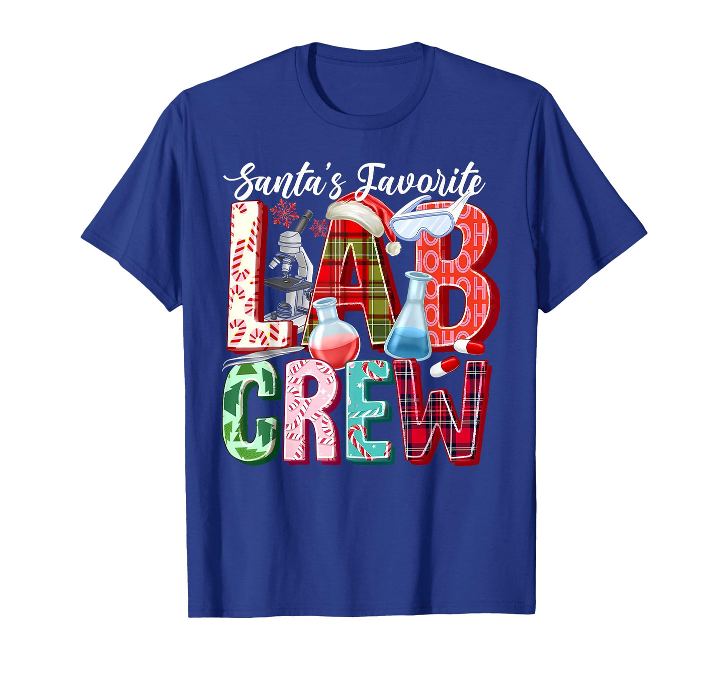 Santa's Favorite Lab Crew Christmas Laboratory Technician T-Shirt