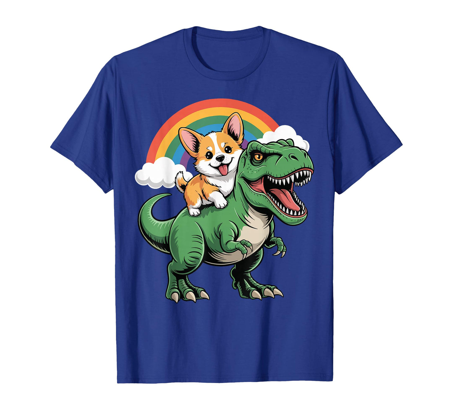 Corgi Riding T-Rex T-Shirt