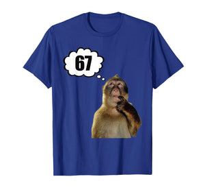 Funny Thinking Monkey Meme Six Seven 6 7 Meme T-Shirt