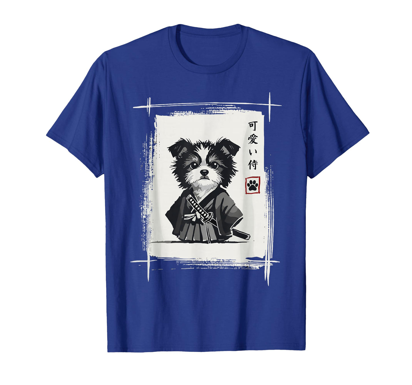 Samurai Dog Shirts for Women Men Vintage Graphic Japanese T-Shirt