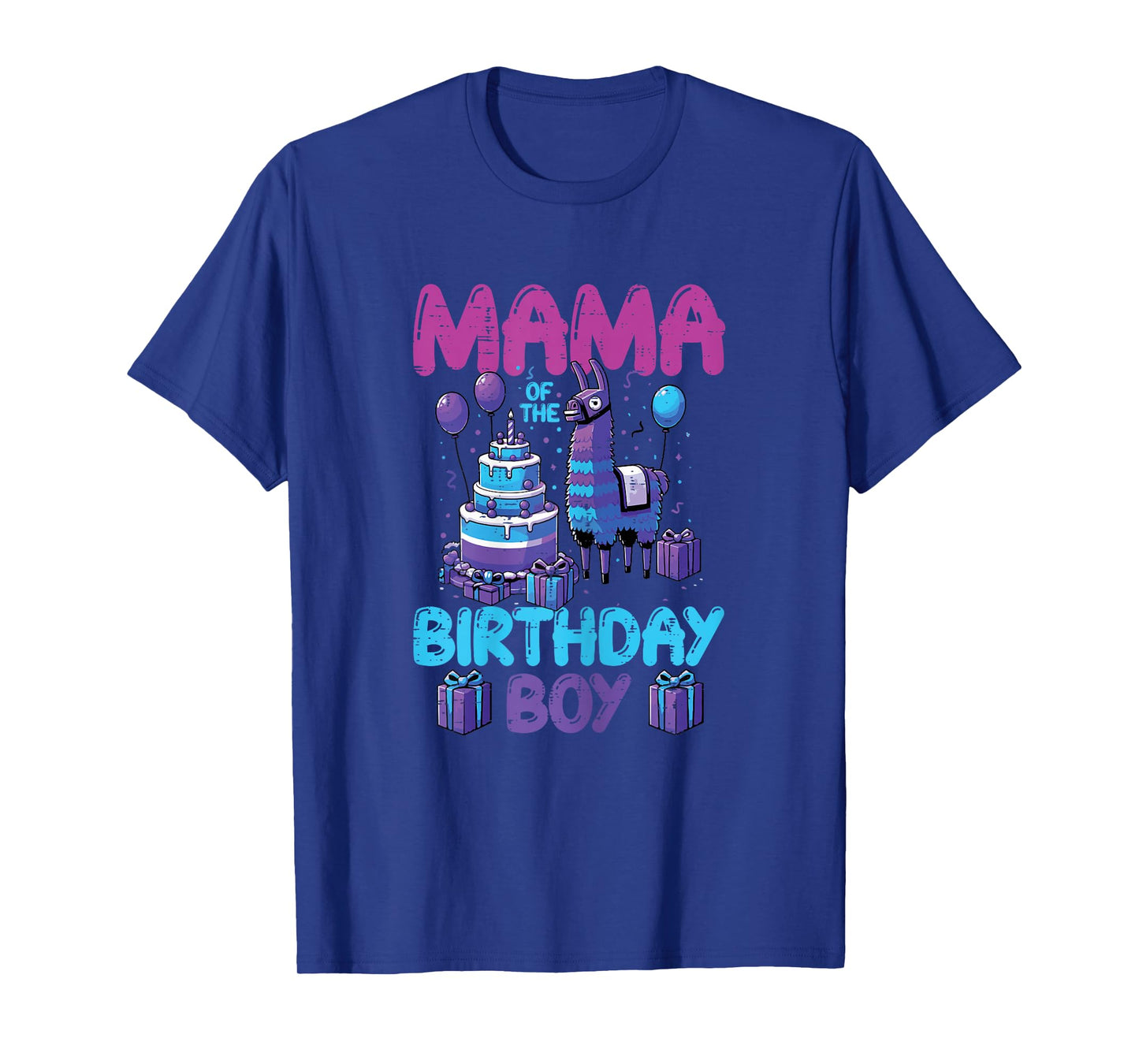 Mama of Birthday Boy Llama Pinata Party Family Match Women T-Shirt
