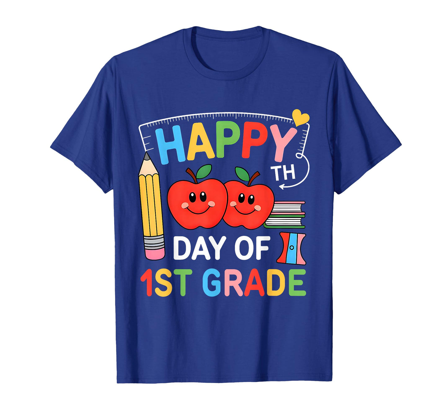 Happy 100th Day of 1st Grade 100 Days Smarter Boys Girls Kid T-Shirt