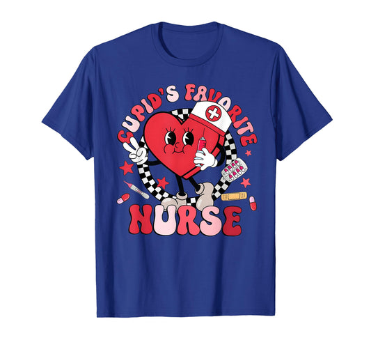 Valentine Cupid's Favorite Nurse Heart Cupid Girl Women T-Shirt