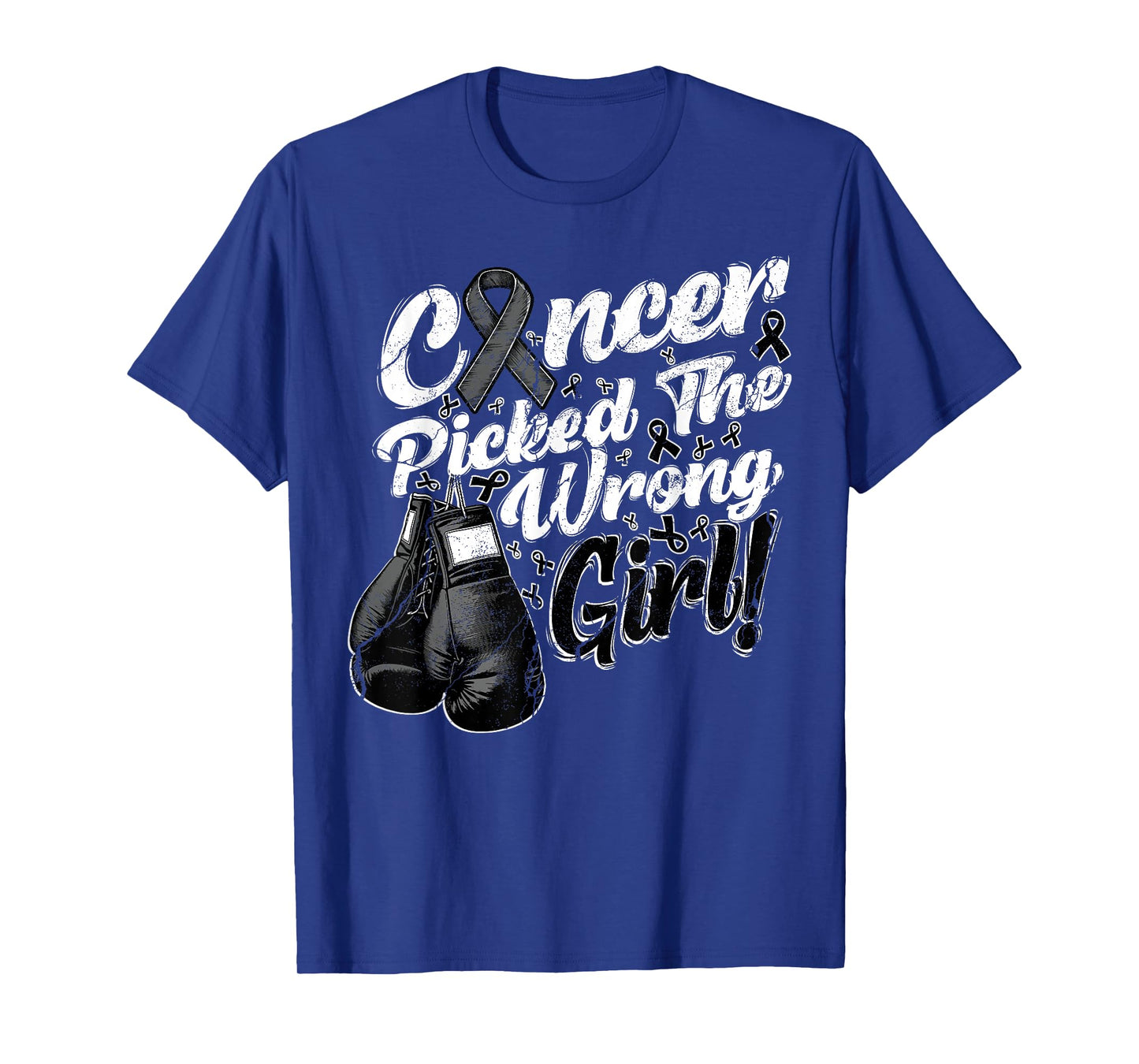 Melanoma Skin Cancer Picked The Wrong Girl Awareness Support T-Shirt