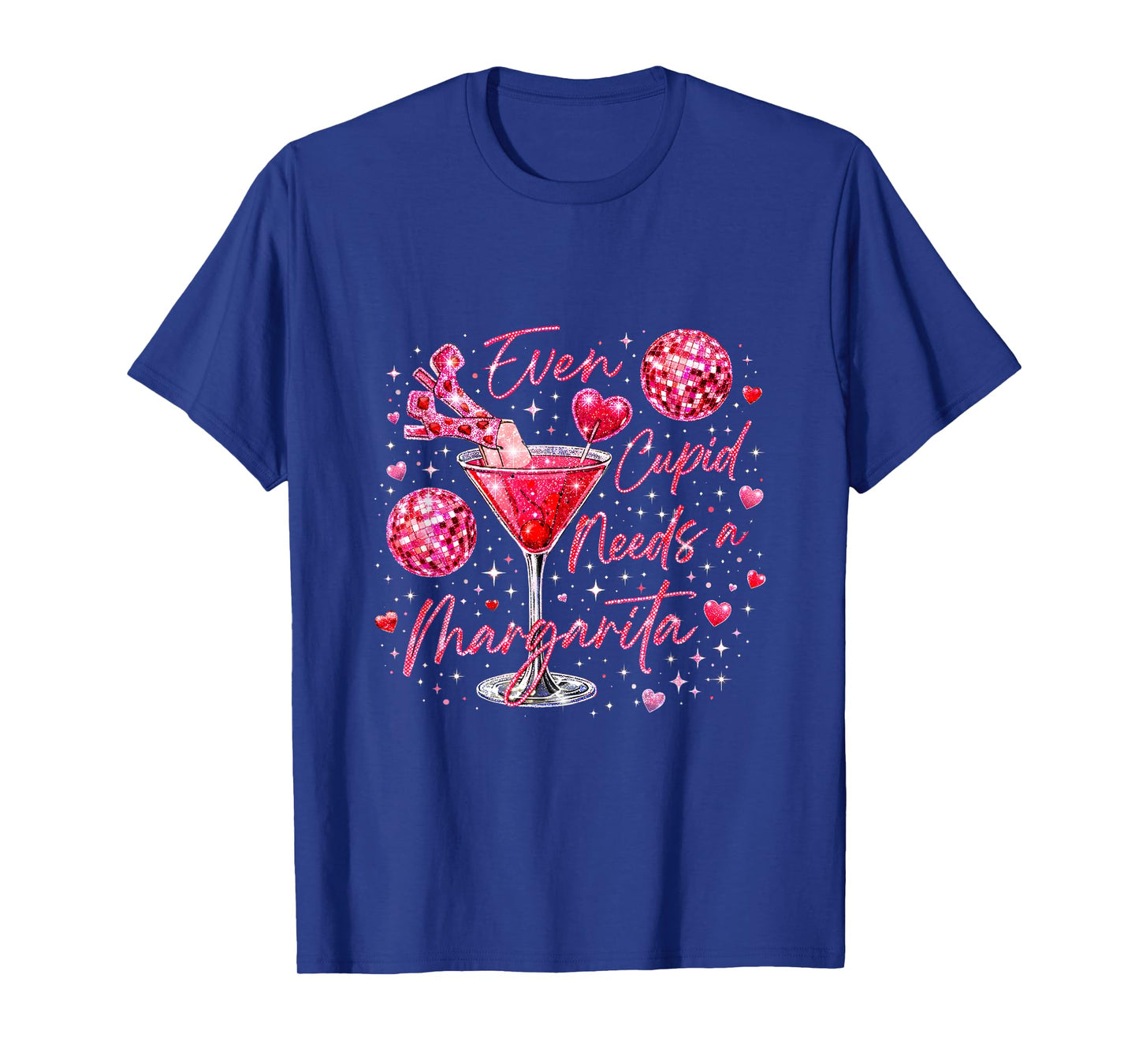 Trendy Valentine Even Cupid Need A Margarita Retro Funny T-Shirt
