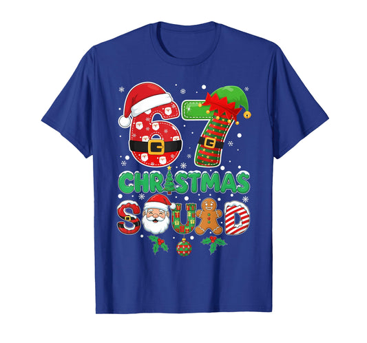 6-7 Christmas Squad Funny 67 Six Seven Meme Xmas 6 7 Crew T-Shirt