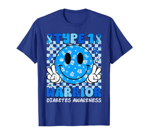 Diabetes Awareness Toddler Ribbon T1D Warrior Support Squad T-Shirt