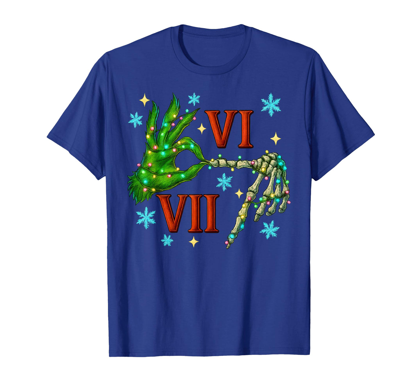 6 7 Six Seven Meme Christmas Hand Gen Z Alpha Xmas Boys T-Shirt