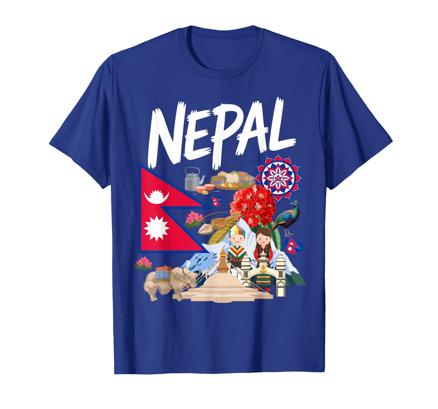 Nepal Flag Outfit Idea for Men Nepalese Nepali Culture T-Shirt