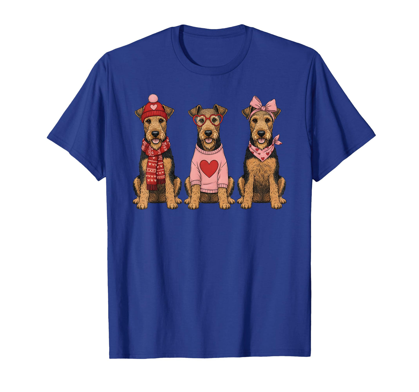 Cute Airedale Terrier Valentine Dog T-Shirt